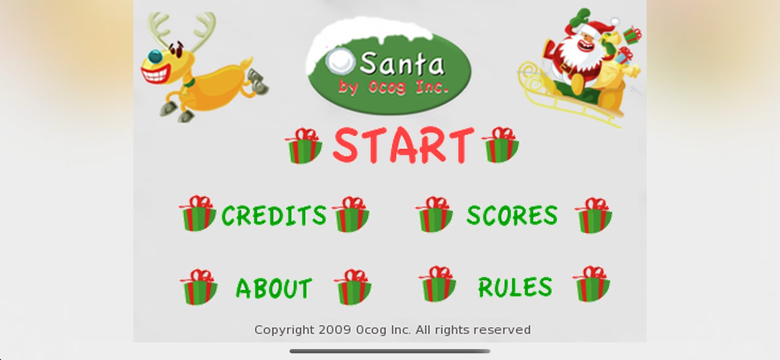 The 0santa start menu